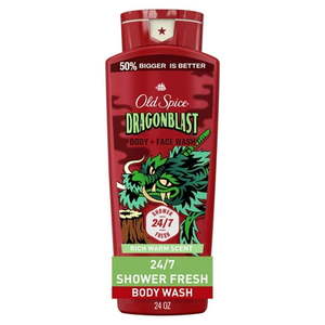 lot 4522 image: Old Spice Body Wash for Men  Dragonblast  Long Lasting Lather  24 fl oz