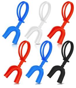 lot 4773 image: TOODOO 6 Pcs Strapped Mouth Guard Sports Mouthguard with Strap No Boil Football Boxing Mouthpiece Adult Youth Braces Soft Mouthguard for Lacrosse Basketball Hockey Wrestling