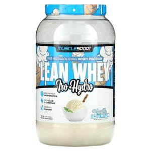 lot 4776 image: Lean Whey  Iso-Hydro  Vanilla Ice Cream  2 lbs (908 g)  MuscleSport 012026