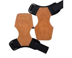 lot 4791 image: Workout Grip Pads 1Pair Cowhide Fitness Gloves Straps Gym Gloves Grips Anti-Skid Weight Power Belt Lifting Pads Deadlift Belt Workout Protection(Brown)
