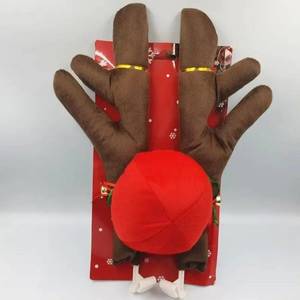 lot 4800 image: Christmas Reindeer Car Vehicle Nose Horn Costume Set Xmas Reindeer Antlers Red Nose
