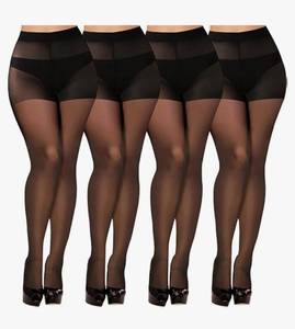 lot 4802 image: Buauty 20D Sheer Black Tights for Women Control Top Run Resistant Pantyhose Reinforced Toe Tummy Control Stockings 10 PACKS