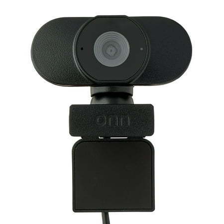 lot 2480 image: onn 1440P Webcam with Autofocus and Built-in Microphone  Adjustable Black