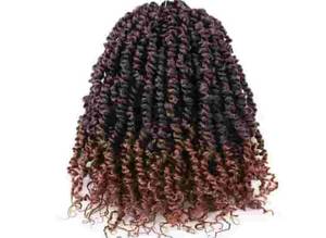 lot 4890 image: GIX Tiana Passion Twist Hair - 16 Inch 8 Packs Natural Black Mid-Length Bob Passion Twist Crochet Hair, Pre-Twisted Pre-Looped Passion Twists Synthetic Braiding Hair Extensions (16 Inch,1B-8P) STOCK PHOTO APPROXIMATE