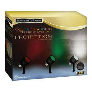 lot 4911 image: Brite Star Color Change LED Light Show Projector 3 Light Lamp