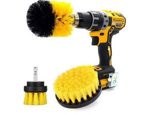 lot 4934 image: Floor Mats Drill Brush for Car Wash Detailing Attachment Supplies Set Fit Wheel Cleaner ,Tire��Rim��Carpet, Bathroom, Kitchen and Auto Power Scrubber Brush Cleaning Kit DRILL NOT INCLUDED