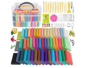 lot 4935 image: Polymer Clay Kits 50 Colors,Modeling Clay for Kids DIY Mold Oven Bake Clay with Storage Box Sculpting Tools and Accessories,for Kids Adult and Artist Friendly Ideal Gifts