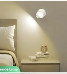 lot 4994 image: LED Wall Sconces 1 Pcs with Remote, Wall Mounted Lights Rechargeable Battery Operated, 3 Color Temperatures & Dimmable Wall Lamp Magnetic 360° Rotation Light for Bedroom Living Room