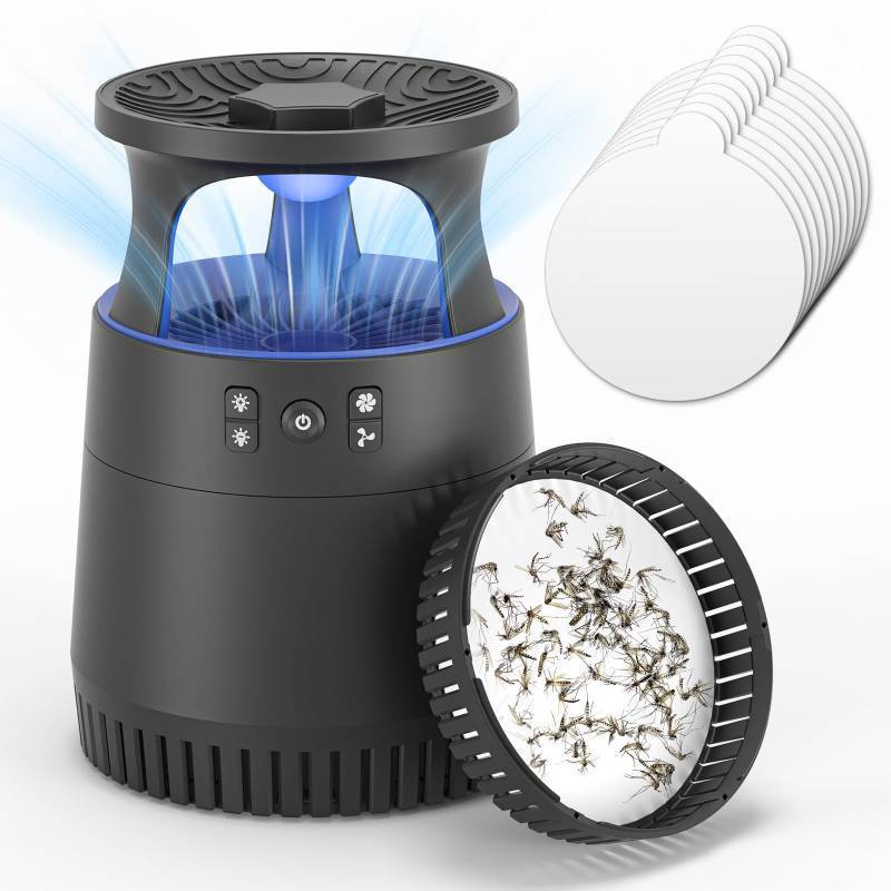 lot 3118 image: Hekoddt 2025 Upgraded Fly Trap Indoor for House, Light Insect Trap with Detachable Base & 10 Sticky Glue Boards, Kills Fruit Flies, Mosquitoes, Gnats in Kitchen, Bedroom, Office