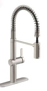 lot 5022 image: Kohler Haku Semi-professional Kitchen Sink Faucet Stainless Finish