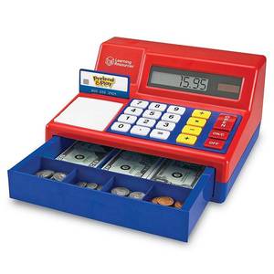 lot 5041 image: Learning Resources Cash Register Educational Toy for Teaching Money Concepts