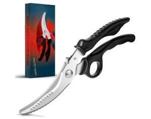 lot 5047 image: 12 Pack of Poultry Shears, Heavy duty Kitchen Scissors for Food, Poultry Scissors for Meat with Anti-Slip Handle & Safety Lock