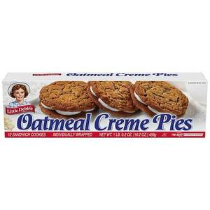 lot 5057 image: 10 BOXES - of Little Debbie Oatmeal Creme Pies Sandwhich Cookies 12pks