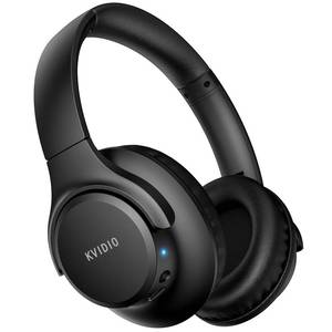 lot 5068 image: KVIDIO Bluetooth Headphones Over Ear, 65 Hours Playtime Wireless Headphones with Microphone, Foldable Lightweight Headset with Deep Bass, HiFi Stereo Sound Low Latency for Travel Work Cellphone