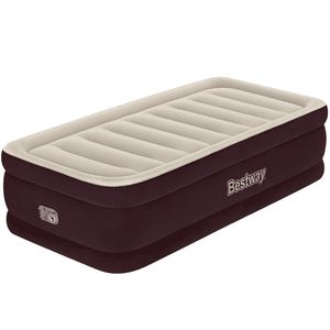 lot 5074 image: Bestway Maroon Tritech Airbed Twin 20  with built-in AC pump