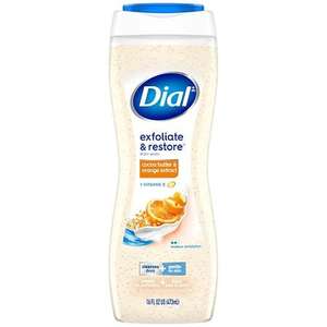 lot 12000 image: Dial Exfoliate & Restore Body Wash with Cocoa Butter  Orange Extract & Vitamin E  16 fl oz