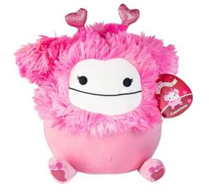 lot 9240 image: Squishmallow Original 10 Inch Caparinne The Valentines Day Pink Bigfoot - Official Jazwares Plush - Soft, Cuddly Collectible Stuffed Animal Toy