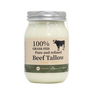 lot 1114 image: Beef Tallow for Cooking 100 Grass-Fed 14oz - Pure, Refined, Keto Friendly