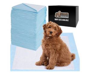 lot 1122 image: Gorilla Guard Disposable Puppy Pads, 5 Layer Pee Pads for Dogs, Absorbent Diaper Changing Pad, Dog Potty Training Supplies, Quick Dry Pet Housebreaking Essentials for Puppies, 50 Count