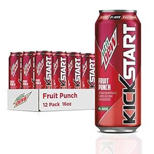 lot 1129 image: Mountain Dew Kickstart  Fruit Punch  16 Fl Oz (12 Count) Fruit Punch 16 Fl Oz (Pack of 12) 2232026