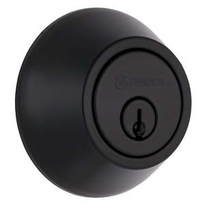 lot 1137 image: Brinks Single Cylinder Deadbolt Lock  Matte Black Finish