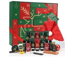 lot 1171 image: Advent Beauty Calendar for Adults 2025 Rinse & Robust Beard Care Kit Christmas Gifts for Men Skincare Beauty Advent Calendar for Men Christmas 24 Days Countdown Calendar Beard Care Grooming