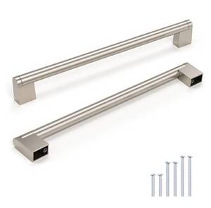 lot 1180 image: Knobonly 20 Pack Dresser Handles 8-34 inch (224mm) Hole Centers, Cabinet Pulls Brushed Nickel, Kitchen Cabinet Handles