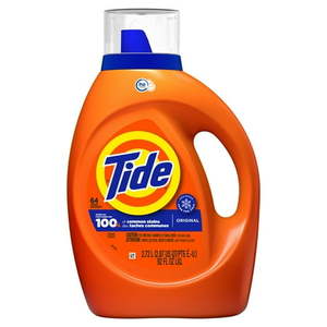 lot 1181 image: Tide Liquid Laundry Detergent  Original  64 Loads 92 fl oz  HE Compatible