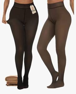 lot 1188 image: Buauty Fleece Lined Tights for Women Fake Translucent Thermal Leggings High Waist Thick Warm Tights Pantyhose for Winter