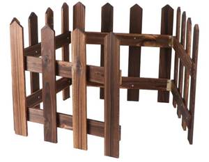 lot 1197 image: ifundom Carbonized Wooden Picket Fence 11.5In Miniature Decorative Fence for Christmas
