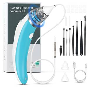 lot 1219 image: Ear Vacuum Ear Wax Removal Kit with 5 Levels Strong Suction, USB Rechargeable Reusable Electric Ear Suction Vacuum Tool for Adults and Kids (Blue)