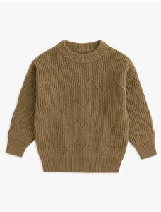 lot 1222 image: Curipeer Boys Girls Sweater Fall Solid Color Plaid Kids Crew Neck Pullover Winter BAIGESTOCK