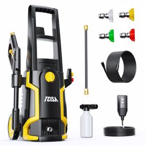 lot 1007 image: TCISA 3500 PSI Electric Pressure Washer,Max 2 GPM Power Washer with 35FT Power Cord 20FT Hose 4 Nozzles Soap Cannon for Car Garden Yard Hom