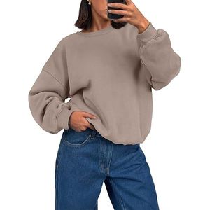 lot 1019 image: Trendy Queen Womens Sweatshirt Crewneck Coffee Grey, Small