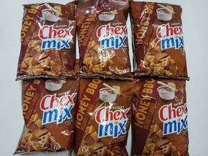 lot 1022 image: Lot of 6 Chex Mix Snack Mix, Honey BBQ, Snack Bag, Snacks, 8 ozea