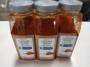 lot 1023 image: Lot of 3 Mccormick Ground Pepper, Cayenne, 14.00-Ounceea