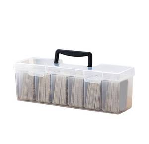 lot 1029 image: 9 PCS Storage Box Set with 8 Grid  4 Size for UNO Cards, Toploaders, Trading Card & Small Items like Parts, Jewelry, Stationery