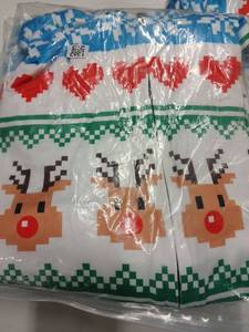 lot 1037 image: LOT OF 5 - ANGELGGH Onesie Christmas Family Matching Pajamas Adult Couples Men PJs Hooded Women Novelty One-piece Sleepwear (Youth, 2-3T, Heart Reindeer)