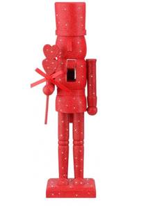 lot 1038 image: Chunful Valentines Day Nutcracker 14 Inch Wooden Red Nutcracker Figures Lollipop Soldier Puppet Creative Collectible Gift for Valentines Day Table Decor