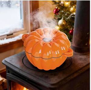 lot 1041 image: Wood Stove Steamer, WoodStove Humidifier, Woodstove Steamer, Cast Iron Humidifier for WOODStove 2.4 Quart Large Capacity Rust Resistant, Orange & Pumpkin