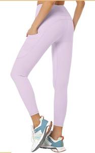 lot 1044 image: Cathie Moochie Buttery Soft Tummy Control Workout Leggings with Pockets for Women High Waisted Athletic Yoga Pants - Small