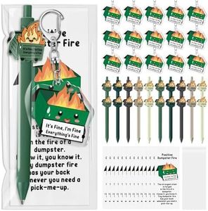 lot 1049 image: 12 Pcs Dumpster Fire Gifts Bulk Employee Appreciation Gift Funny Luminous Dumpster Fire Ballpoint Pens Emotional Support Pens for Coworker Office Staff Team Desk Accessories Dispatcher Week