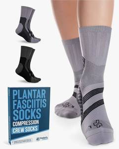 lot 1050 image: Doctors Select Plantar Fasciitis Socks - 2 Pairs  Compression Crew Socks for Plantar Fasciitis Relief  Arch Support Socks