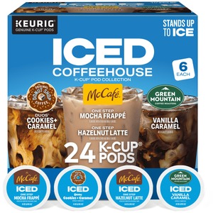 lot 1051 image: Keurig  ICED Coffeehouse Variety Pack Medium Roast K-Cup Coffee Pods  24 count
