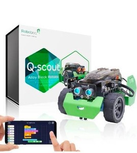lot 1052 image: Robobloq Q-Scout STEM Projects for Kids Ages 8-12, Coding Robot, Learn Robotics, Electronics and Programming Based on Scratch, Arduino and Python, Learning & Education Toys, Gifts for Boys and Girls
