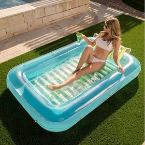 lot 1335 image: SLOOSH Inflatable Pool Lounger Float 70 x 46