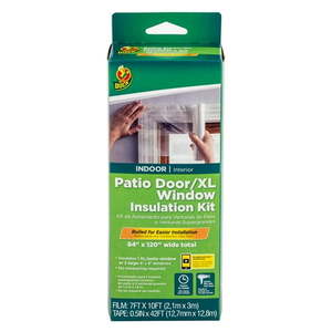 lot 1067 image: Duck Brand 84 in. x 120 in. Rolled Window Insulation Film Kit  Fits Patio Doors or XL Windows