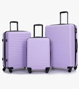 lot 1093 image: Travelhouse TH1065LP 3 Piece Hardside Luggage Set With Tsa Lock Spinner Wheels, Light Purple