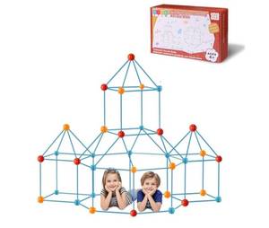 lot 1098 image: BZseed Fort Building Kit for Kids DIY Play Tent & STEM Construction Toys Ultimate IndoorOutdoor Fort Building Activities for Boys & Girls Ages 4-15 Educational Creative Toy Birthday & Festival Gift