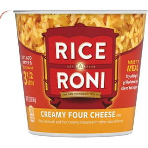 lot 1343 image: Rice-A-Roni Creamy Four Cheese 2.25 Ounce Cup - LOT OF 6 CUPS